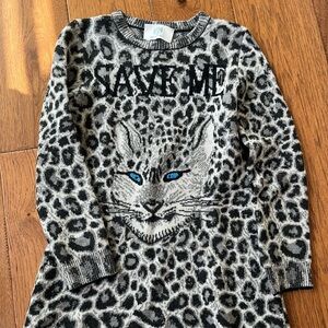 Alberta Ferretti Leopard Sweater - Black and Gray